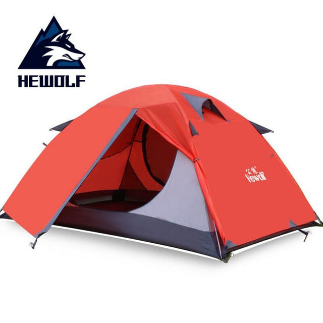 Hewolf Outdoor 2-Man 4-Season Camping Tent - Double Layer Waterproof Ultralight