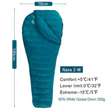 Load image into Gallery viewer, Aegismax Mini Mummy Goose Down Sleeping Bag
