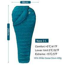 Load image into Gallery viewer, Aegismax Mini Mummy Goose Down Sleeping Bag
